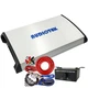 Audiotek AT-5000S 2 Channel 5000 Watts Stereo Car Amplifier + 4 Ga Amp Kit Red
