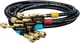 Fieldpiece HR3B Ball Valve Refrigerant Hose Set 3 Pack with Color Tags 1/4"x 1/4