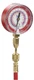 Yellow Jacket 40344 Red pressure gauge, 0 to 800 psi, &deg;F, for R-22, R-404A,