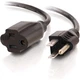 C2G 15ft 18 AWG Outlet Saver Power Extension Cord NEMA 5-15P to 5-15R