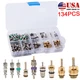  134pc Car Air Conditioner Assorted A/C Schrader Valves R134a Kit AC Valve Core 