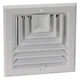 Manufacturer Varies 10 in Square 3-Way Multilouver Diffuser, White 4MJJ4