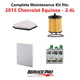 2015 Chevrolet Equinox 2.4L Complete Air, Oil & Cabin Filter Kit (5W-30)