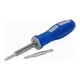 4 in 1 Pittsburgh Screwdriver combination with 4 driver bits & Soft Grip Handle