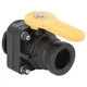 Banjo Ball Valve 2 in Manual 2 Way Polypropylene Flange PTFE Seat 100 PSI