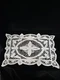 Antique Handmade Point de Venise Floral white Lace Doily, Needle point. 10"&times;16"