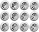 American Metal # 1500W6 6" White Round Steel Ceiling Diffuser Vent - 12 Pack