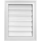 16"W x 20"H Rectangle Surface Mount PVC Gable Vent: Functional, w/ 1-1/2" x 2...