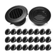 VIHOSE 24 Pcs 4'' ABS Round Vent Cover Plastic Soffit Vents Exhaust Bathroom ...