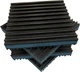 HEAVY DUTY ANTI VIBRATION ISOLATION PADS 4" X 4" X 7/8" RIBBED RUBBER WITH BLUE