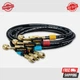 Fieldpiece HR3B Ball Valve Refrigerant Hose Set (3) with Color Tags - 1/4" x 1/4