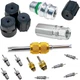 Air Conditioning Valve Core Kit R12 R134a Teflon Seal Service Port Cap & Valve
