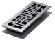D&eacute;cor Grates ADH412-C Art Deco Floor Register, 4x12 Inches, Chrome, 1 Pack