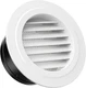 HG Power 6 Inch Round Air Vent, ABS Louver Grille Cover with 6 Inch, White 