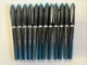 (12-CT) Uni-Ball Vision Elite BLX Rollerball Pen, Micro Tip, Blue/Black 69020