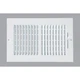 Home Impressions 6 In. x 10 In. White Steel Wall Register 2SW1006WH-B Home