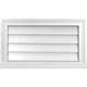 24"W x 14"H Vertical Surface Mount PVC Gable Vent: Non-Functional, w/ 2"W x 2...
