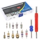 102Pcs R134a R12 Air Conditioner Valve Cores Refrigerant Leak Repair Kit