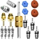 17 Pcs Air Conditioning Valve Core Kit, R12 to R134A Conversion Kit R134A Valve