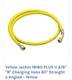 Yellow Jacket 18160 60&Prime;, Yellow, 3/8&Prime; straight x 3/8&Prime; 45&deg;, &ldquo;B&rdquo; Charging Hose