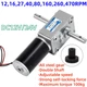 DC 12V 24V Double Shaft Gearbox Worm Turbo Gear Reduction Speed Motor 5840-31ZY