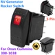 RV Generator Start Stop Rocker Switch For Onan Cummins 308-1038 Lens 5 Pin