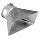 NORDFAB 8010004387 Round Router Hood, 8 in Duct Dia, Galvanized Steel, 22 ga