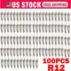 100x A/C Valve Core Valves For Schrader R134A R12 HVAC 1/4" Cores