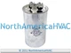 Motor Round Dual Run Capacitor 40 + 6 MFD 370 440 Volt fits Supco CR40+6x370R