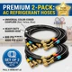 2-Pack Fieldpiece HR3B Ball Valve Refrigerant Hose Set (3) 1/4"x1/4"