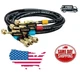 Fieldpiece HR3B Refrigerant Hose Set 3-Pack w/ Ball Valves 1/4" x 1/4" HVAC Colo