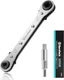 DURATECH 4 IN 1 HVAC Service Wrench, 1PC Flat Ratchet Chrome 