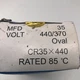 Supco Run Capacitor, Oval, Mfd. 35 440/370 Volt, CR35X440
