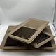 Lot 4 6&rdquo;x12&rdquo; Stamped Perimeter Floor Register Taupe Tan Brown Shoemaker 350-6x12