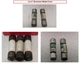 Lot of 7 Bussmann Midget Fuses, FNM-10 (10A), FNM-20 (20A), Unmarked 25A