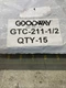 Goodway GTC-211-1/2 Blue Nylon Tube Cleaning Brushes 1/2" Lot of 15