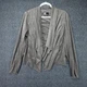KUT From The Kloth Jacket Womens XL Gray/Brown Open Front Faux Suede KJ25001