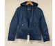FERRARI F COLLECTIONS &mdash; MADE IN ITALY, VEGAN LEATHER/SUEDE, BLUE HOODIE JACKET 