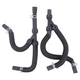 NewYall HVAC Heater Supply and Return Hose Assembly 3.3L 3/4" to 1", Black 