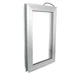 Brushed Aluminum 120V 120W Heated View Port, W91-1424-HGHF, 24"H x 14"W x 4"