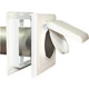 (1)-P-tec No-Pest 4 In. White Plastic J-Block Dryer Heat Vent Hood NPJW