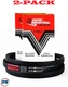 2-PACK! MEGADYNE/JASON A53 4L550 UniMatch&reg; Multi-Plus V-Belt 1/2" Wide  55" Long