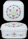 Limoges France LEC (LeClair) Floral Trinket Jewelry Storage Box 4-3/4" / 5-1/2"