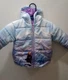 Disney Frozen Girls Puffer Jacket 2T Light Blue Purple Elsa Anna Olaf Hooded