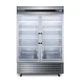 Summit SCR49SSG 56" 2-Section Reach-In Refrigerator w/ 2 Glass Doors, Bottom ...