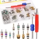 Taiss 102PCS Car Air Conditioner Valve Core Accessories Kit with valve core Remo