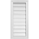 14"W x 30"H Rectangle Surface Mount PVC Gable Vent: Functional, w/ 1-1/2" x 2...