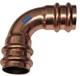 Mueller RP02747 1-1/8" O.D. Copper Press 90 DEG. Long Turn Elbow (ACR) fitting