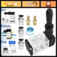 5 Way 3 Position Pneumatic Solenoid Valve, 1/4" NPT Air Lever Control, Manual Pu