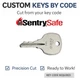 Sentry Safe Keys Firebox Cash Box Replacement Key Cut by Code C001B-C175B